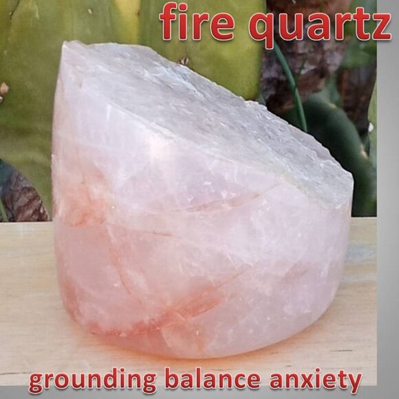 Other - ❤️ hematoid / fire quartz cylinder stone rock crystal ANXIETY balance GROUNDING